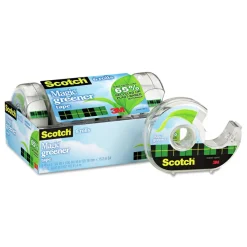 Scotch 0.75 in. x 50 ft. 1 in. Core Magic Greener Tape with Dispenser - Clear (6/Pack)