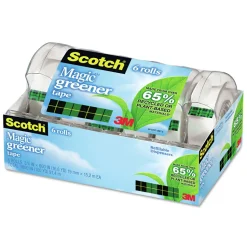 Scotch 0.75 in. x 50 ft. 1 in. Core Magic Greener Tape with Dispenser - Clear (6/Pack)