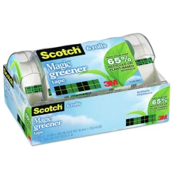 Scotch 0.75 in. x 50 ft. 1 in. Core Magic Greener Tape with Dispenser - Clear (6/Pack)