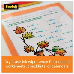 Scotch 8.9 in. x 11.4 in. 3 mil. Laminating Pouches - Clear (20/Pack)