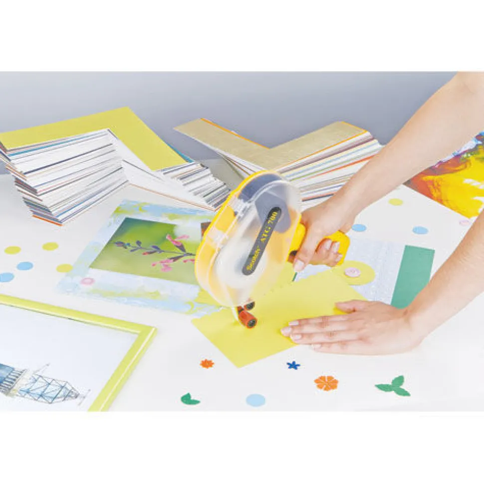 Scotch Adhesive Transfer Tape Applicator for Rolls Up to 0.5 to x 1,296 in. - Yellow