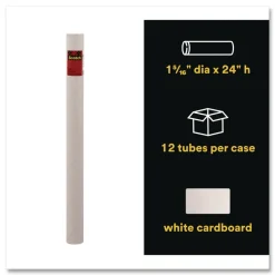 Scotch Mailing Tube 24-in Long 2-in Diameter White 12/Carton