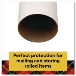 Scotch Mailing Tube 24-in Long 2-in Diameter White 12/Carton