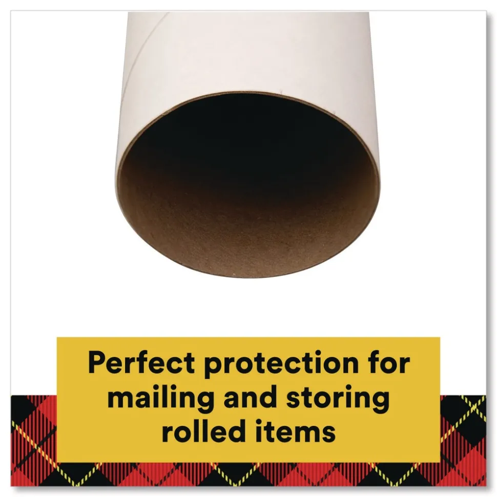 Scotch Mailing Tube 24-in Long 2-in Diameter White 12/Carton