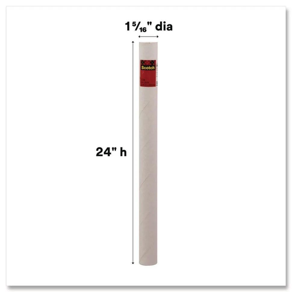 Scotch Mailing Tube 24-in Long 2-in Diameter White 12/Carton