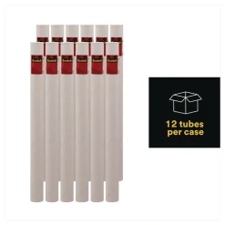Scotch Mailing Tube 24-in Long 2-in Diameter White 12/Carton