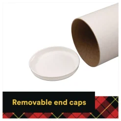 Scotch Mailing Tube 48-in Long 4-in Diameter White 12/Carton