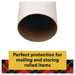 Scotch Mailing Tube 48-in Long 4-in Diameter White 12/Carton