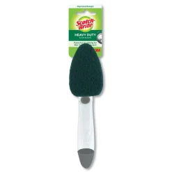 Scotch-Brite 2.5 in. x 9.5 in. Soap-Dispensing Dishwand - Yellow/Green (4/Carton)