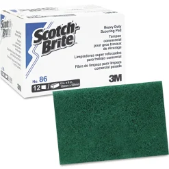 Scotch-Brite PROFESSIONAL 6 x 9 Heavy-Duty Scouring Pad - Green (1-Dozen)