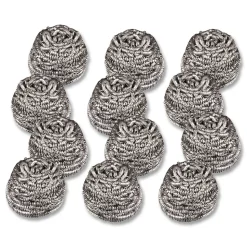 Scotch-Brite Stainless Steel Scrubber - Silver (12/Carton)