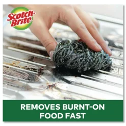 Scotch-Brite Stainless Steel Scrubber - Silver (12/Carton)