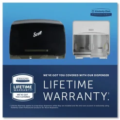 Scott 09606 7 1/10 in. x 10 1/10 in. x 6 2/5 in. Pro Coreless SRB Stainless Steel Tissue Dispenser