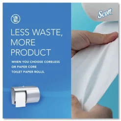Scott 09606 7 1/10 in. x 10 1/10 in. x 6 2/5 in. Pro Coreless SRB Stainless Steel Tissue Dispenser