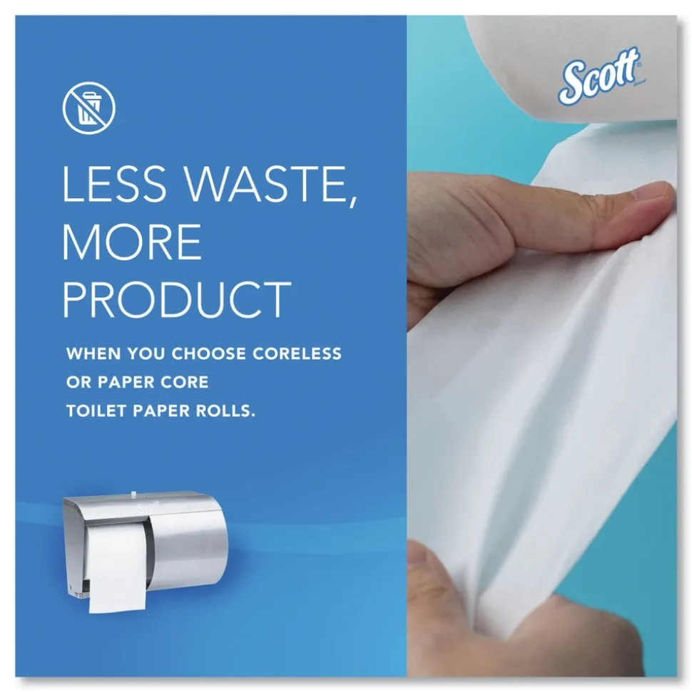 Scott 09606 7 1/10 in. x 10 1/10 in. x 6 2/5 in. Pro Coreless SRB Stainless Steel Tissue Dispenser