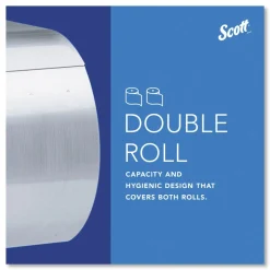 Scott 09606 7 1/10 in. x 10 1/10 in. x 6 2/5 in. Pro Coreless SRB Stainless Steel Tissue Dispenser