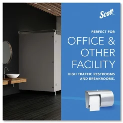 Scott 09606 7 1/10 in. x 10 1/10 in. x 6 2/5 in. Pro Coreless SRB Stainless Steel Tissue Dispenser