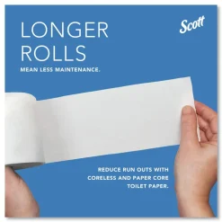 Scott 09605 11 1/10 in. x 6 in. x 7 5/8 in. Essential Coreless SRB Tissue Dispenser - White