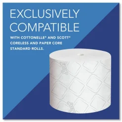 Scott 09605 11 1/10 in. x 6 in. x 7 5/8 in. Essential Coreless SRB Tissue Dispenser - White