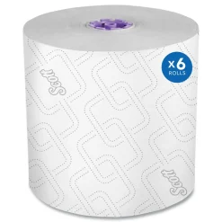 Scott 02001 8 in. x 950 ft. 1-Ply Essential High Capacity Hard Roll Towel - White (6 Rolls/Carton)