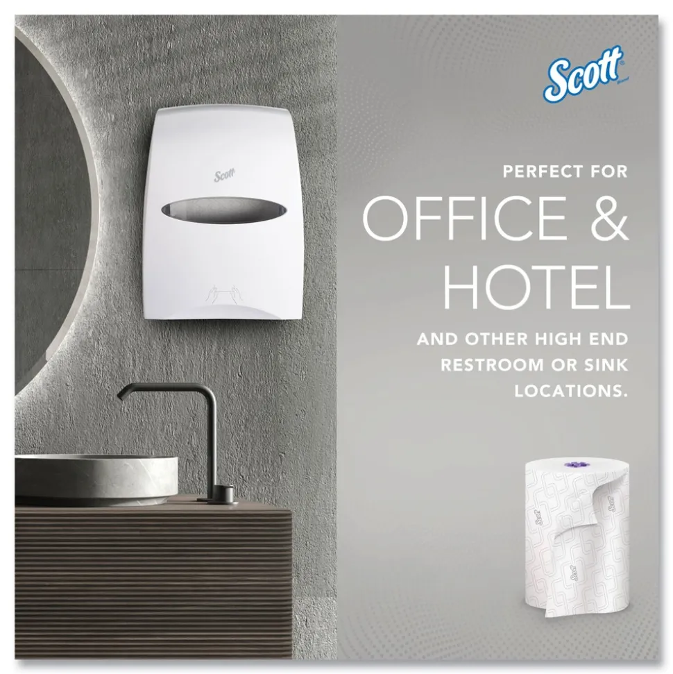 Scott 02001 8 in. x 950 ft. 1-Ply Essential High Capacity Hard Roll Towel - White (6 Rolls/Carton)