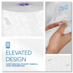 Scott 02001 8 in. x 950 ft. 1-Ply Essential High Capacity Hard Roll Towel - White (6 Rolls/Carton)