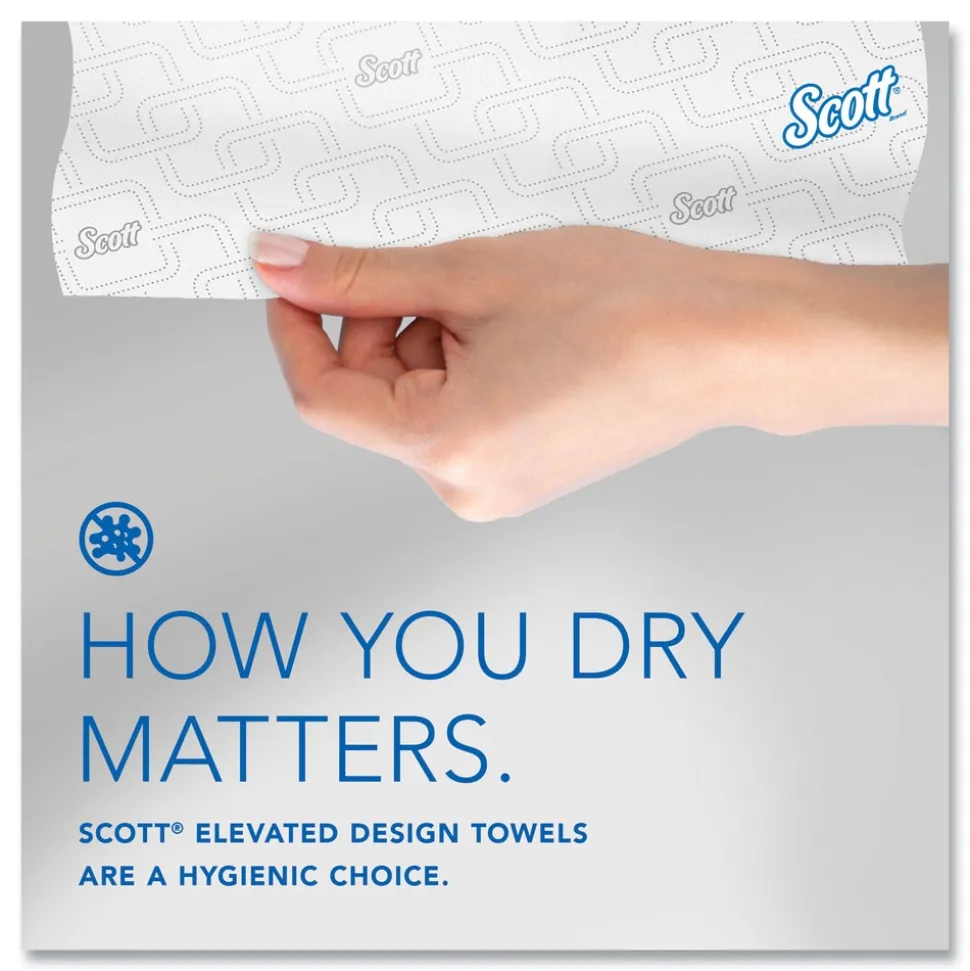 Scott 02001 8 in. x 950 ft. 1-Ply Essential High Capacity Hard Roll Towel - White (6 Rolls/Carton)