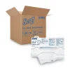 Scott 07140 15 in. x 18 in. Personal Sanitary Toilet Seat Covers - White (125/Pack, 24 Packs/Carton)