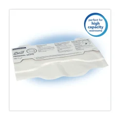 Scott 07140 15 in. x 18 in. Personal Sanitary Toilet Seat Covers - White (125/Pack, 24 Packs/Carton)