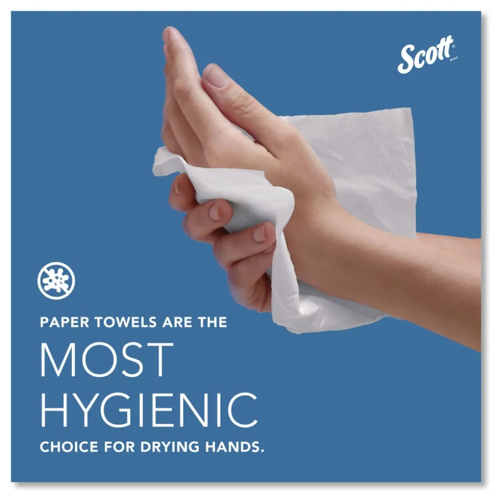 Scott 01510 10.13 in. x 13.15 in. 1-Ply Essential C-Fold Towels - White (12 Packs/Carton)