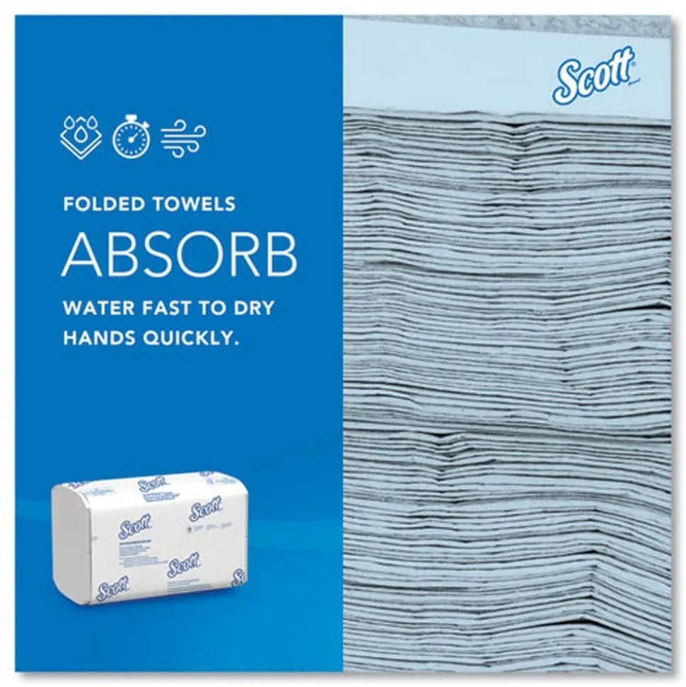 Scott 01960 7.8 in. x 12.4 in. 1-Ply Pro Scottfold Towels - White (25 Packs/Carton)
