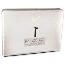 Scott 09512 16.6 in. x 2.5 in. x 12.3 in. Personal Seat Cover Dispenser - Stainless Steel