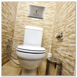 Scott 09512 16.6 in. x 2.5 in. x 12.3 in. Personal Seat Cover Dispenser - Stainless Steel