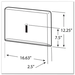 Scott 09512 16.6 in. x 2.5 in. x 12.3 in. Personal Seat Cover Dispenser - Stainless Steel