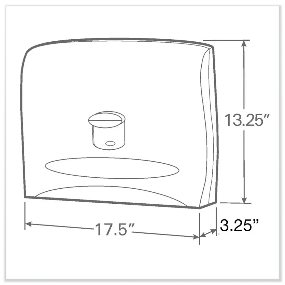 Scott 09505 17.5 in. x 2.25 in. x 13.25 in. Personal Seat Cover Dispenser - White