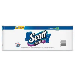 Scott 1000 1 Ply Septic Safe Bathroom Tissue - White (20/Pack)