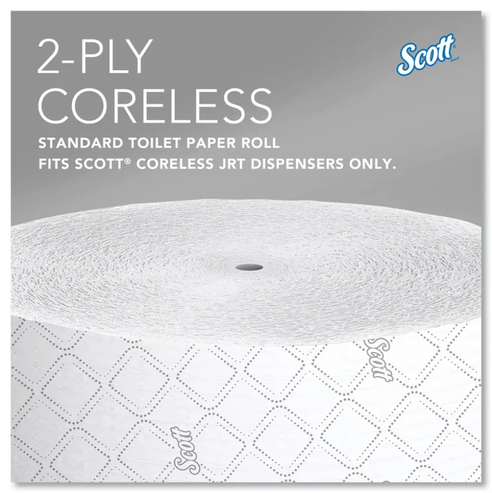 Scott 07006 Essential Coreless JRT Septic Safe 1150 ft. 2 Ply Tissues - White (12/Carton)