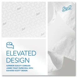 Scott 07006 Essential Coreless JRT Septic Safe 1150 ft. 2 Ply Tissues - White (12/Carton)