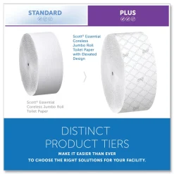 Scott 07006 Essential Coreless JRT Septic Safe 1150 ft. 2 Ply Tissues - White (12/Carton)