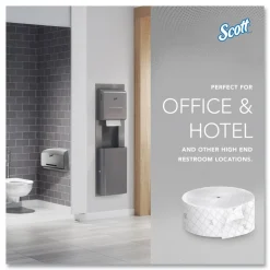 Scott 07006 Essential Coreless JRT Septic Safe 1150 ft. 2 Ply Tissues - White (12/Carton)