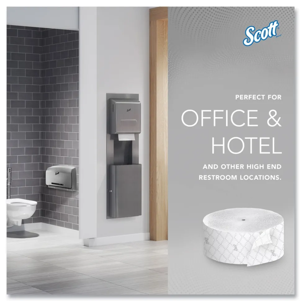 Scott 07006 Essential Coreless JRT Septic Safe 1150 ft. 2 Ply Tissues - White (12/Carton)