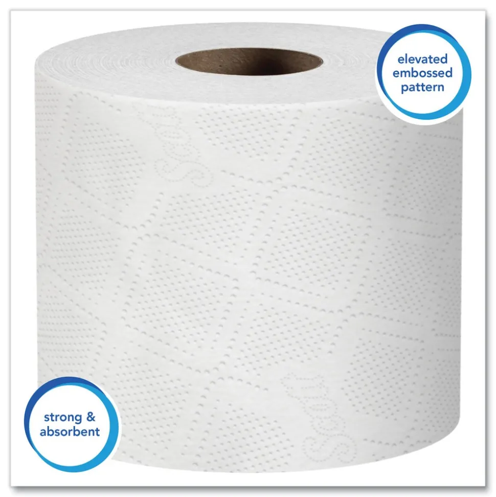 Scott 05102 Essential Septic-Safe Standard Roll Bathroom Tissue for Business - White (1210 Sheets/Roll, 80 Rolls/Carton)