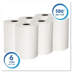 Scott 8 in. x 580 ft. Absorbency Pockets Slimroll Towels - White (6 Rolls/Carton)