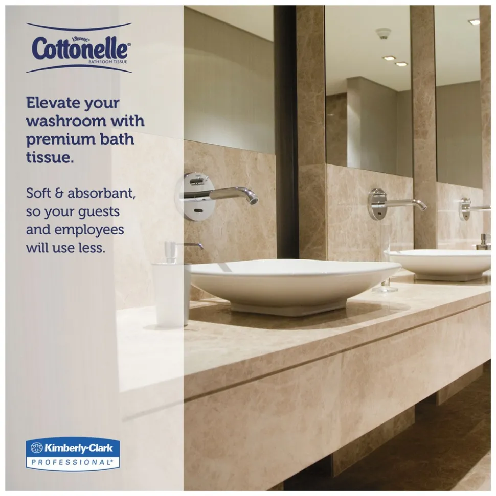 Scott 3.55 in. x 750 ft. 2-Ply Septic Safe Essential Extra Soft JRT - White (12/Carton)