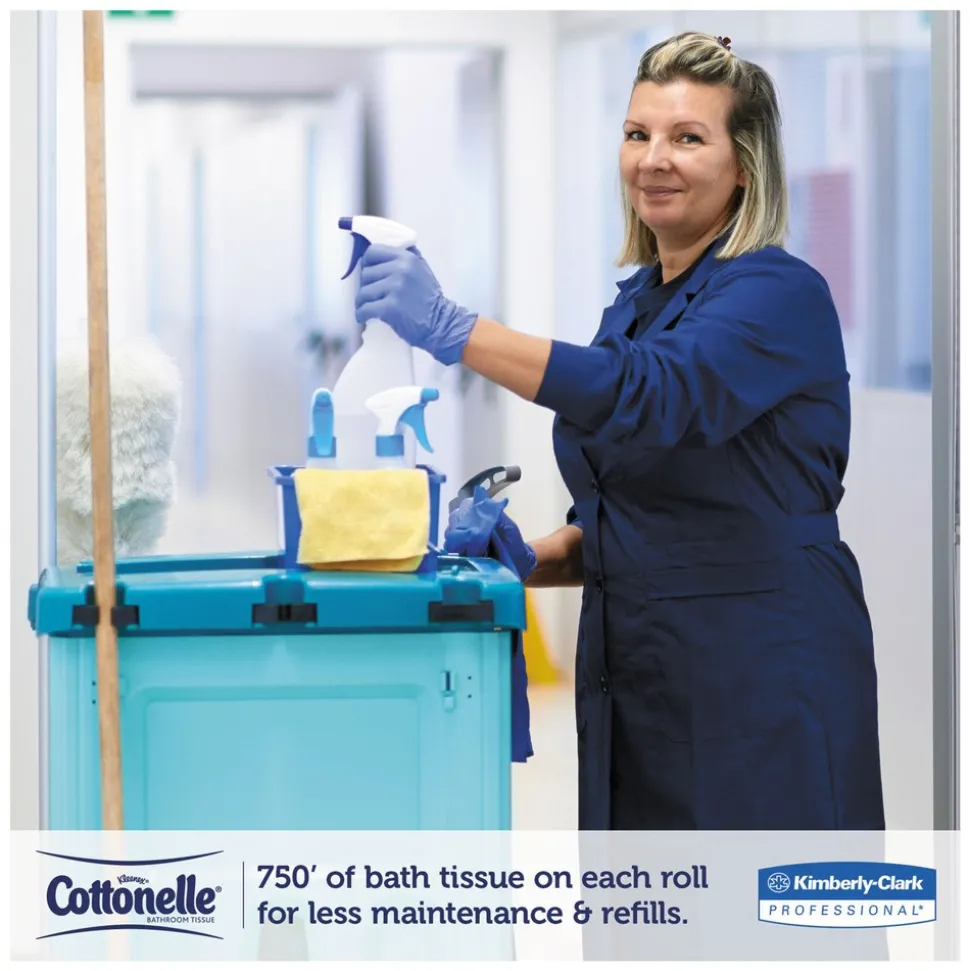 Scott 3.55 in. x 750 ft. 2-Ply Septic Safe Essential Extra Soft JRT - White (12/Carton)