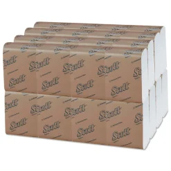 Scott 12 in. x 7 in. 1-Ply Low-Fold Dispenser Napkins - White (8000/Carton)
