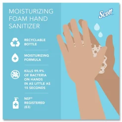 Scott 91560 1000ml Pro Moisturizing Foam Hand Sanitizer Refill - Fruity Cucumber Scent (6/Carton)