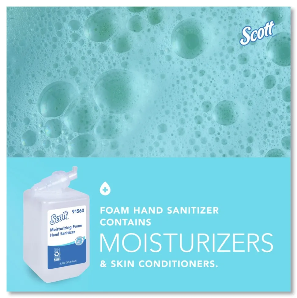 Scott 91560 1000ml Pro Moisturizing Foam Hand Sanitizer Refill - Fruity Cucumber Scent (6/Carton)