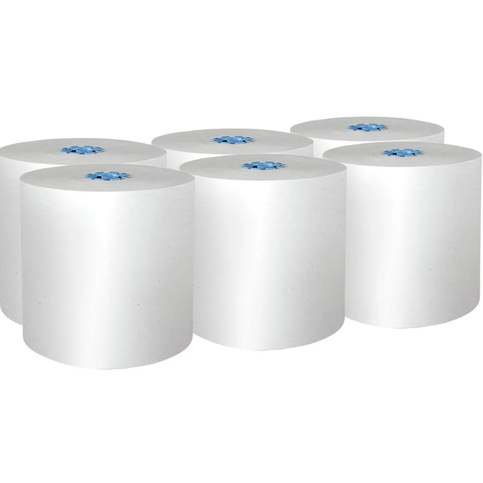 Scott 43959 1-Ply 7.5 in. x 900 ft. Pro Hard Roll Paper Towels with Absorbency Pockets for Scott Pro Dispenser - Blue Core Only (6/Carton)