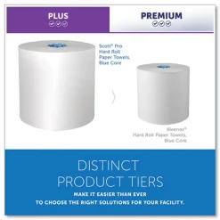 Scott 43959 1-Ply 7.5 in. x 900 ft. Pro Hard Roll Paper Towels with Absorbency Pockets for Scott Pro Dispenser - Blue Core Only (6/Carton)